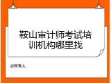 鞍山审计师考试培训机构哪里找
