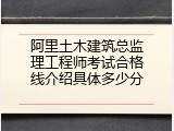 阿里土木建筑总监理工程师考试合格线介绍具体多少分