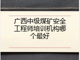 广西中级煤矿安全工程师培训机构哪个最好