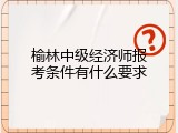 榆林中级经济师报考条件有什么要求
