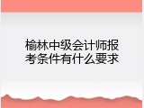榆林中级会计师报考条件有什么要求