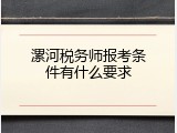 漯河税务师报考条件有什么要求