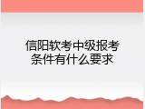信阳软考中级报考条件有什么要求