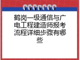 鹤岗一级通信与广电工程建造师报考流程详细步骤有哪些