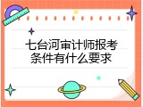 七台河审计师报考条件有什么要求