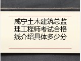 咸宁土木建筑总监理工程师考试合格线介绍具体多少分