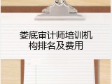 娄底审计师培训机构排名及费用