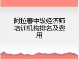 阿拉善中级经济师培训机构排名及费用