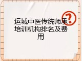 运城中医传统师承培训机构排名及费用