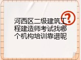 河西区二级建筑工程建造师考试找哪个机构培训靠谱呢