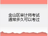 金山区审计师考试通常多久可以考过