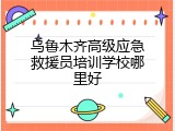 乌鲁木齐高级应急救援员培训学校哪里好