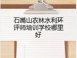 石嘴山农林水利环评师培训学校哪里好