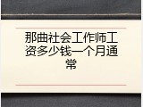 那曲社会工作师工资多少钱一个月通常
