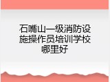 石嘴山一级消防设施操作员培训学校哪里好