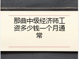 那曲中级经济师工资多少钱一个月通常