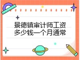 景德镇审计师工资多少钱一个月通常