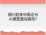 铜川软考中级证书从哪里查询真伪？