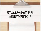 河南审计师证书从哪里查询真伪？