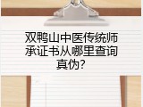 双鸭山中医传统师承证书从哪里查询真伪？