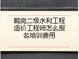 鹤岗二级水利工程造价工程师怎么报名培训费用