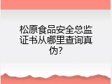 松原食品安全总监证书从哪里查询真伪？