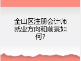 金山区注册会计师就业方向和前景如何？
