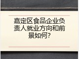 嘉定区食品企业负责人就业方向和前景如何？