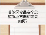 普陀区食品安全总监就业方向和前景如何？