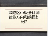 普陀区中级会计师就业方向和前景如何？