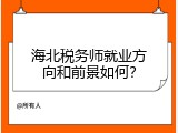 海北税务师就业方向和前景如何？
