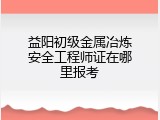 益阳初级金属冶炼安全工程师证在哪里报考