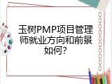 玉树PMP项目管理师就业方向和前景如何？