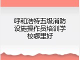 呼和浩特五级消防设施操作员培训学校哪里好