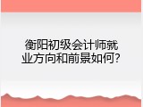 衡阳初级会计师就业方向和前景如何？