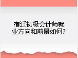 宿迁初级会计师就业方向和前景如何？