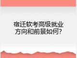 宿迁软考高级就业方向和前景如何？