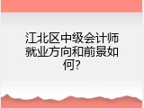 江北区中级会计师就业方向和前景如何？
