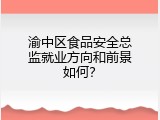 渝中区食品安全总监就业方向和前景如何？