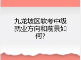 九龙坡区软考中级就业方向和前景如何？