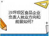沙坪坝区食品企业负责人就业方向和前景如何？