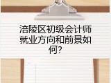 涪陵区初级会计师就业方向和前景如何？