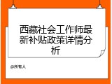 西藏社会工作师最新补贴政策详情分析