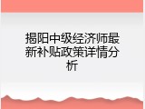 揭阳中级经济师最新补贴政策详情分析
