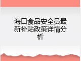 海口食品安全员最新补贴政策详情分析