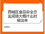 西城区食品安全总监成绩大概什么时候出来