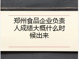 郑州食品企业负责人成绩大概什么时候出来