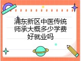 浦东新区中医传统师承大概多少学费好就业吗