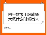四平软考中级成绩大概什么时候出来