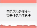 普陀区税务师报考需要什么具体条件